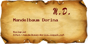 Mandelbaum Dorina névjegykártya