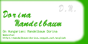 dorina mandelbaum business card